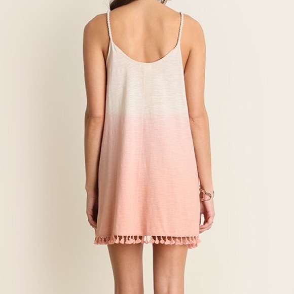 ValMarie Boutique Dresses - BOHO Ombré Mini Dress with Tassel Trim ValMarie Boutique Dresses - BOHO Ombré Mini Dress with Tassel Trim