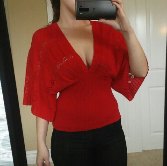 Red Knit top