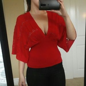 Red Knit top
