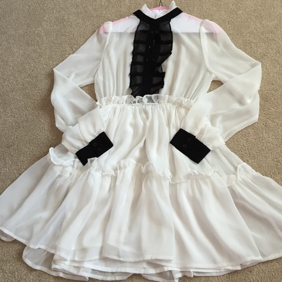 Nast gal white sheer dress