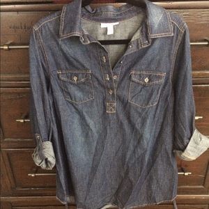 Long sleeve denim maternity top & leggings