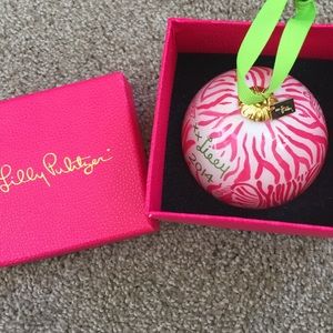 Lilly Pulitzer glass ornament