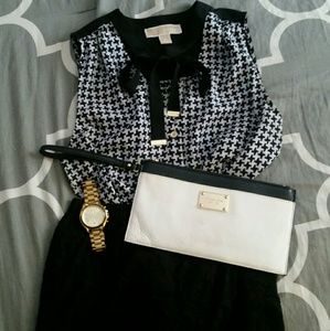 Michael Kors Two-Tone Zip Wristlet