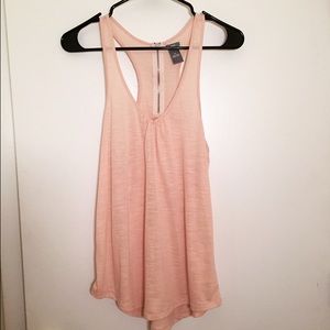 Aerie Shimmery Peach Racerback Tank Top
