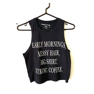 Relatable black crop top