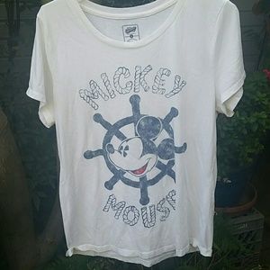 Vintage style off white mickey mouse top