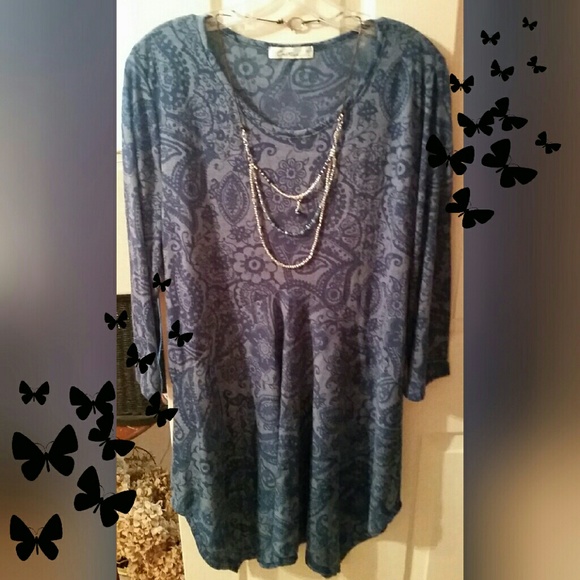 Hip burn-out tunic