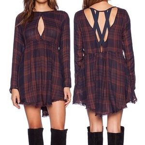 Free People Plaid Swing Me Baby Tunic