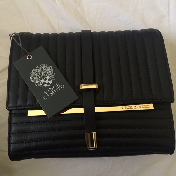 Vince Camuto Black Leather Crossbody purse