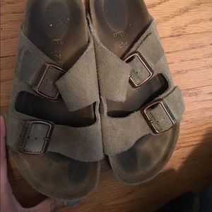 Olive green Birkenstocks!