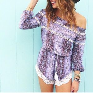 LF printed romper new with tags
