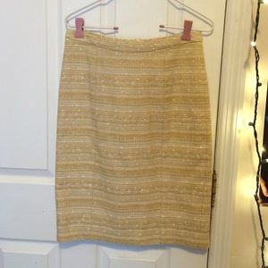 Gold Lilly Pulitzer Pencil Skirt