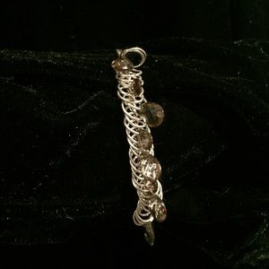 Clear crystal anklet