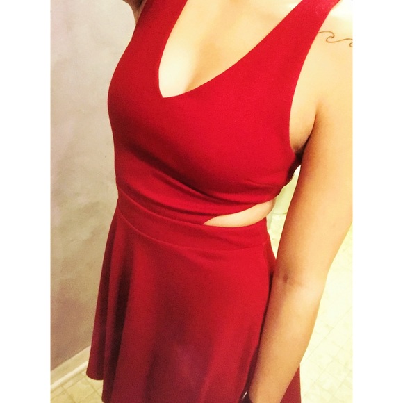 Red Forever 21 dress.