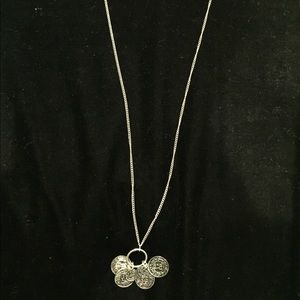 Coin cluster long necklace