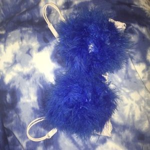 Custom Made Blue Puffy Bra