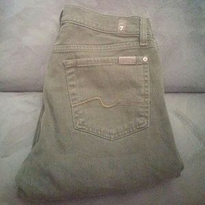 Light army green ankle skinny