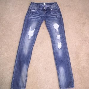 Skinny ripped jeans