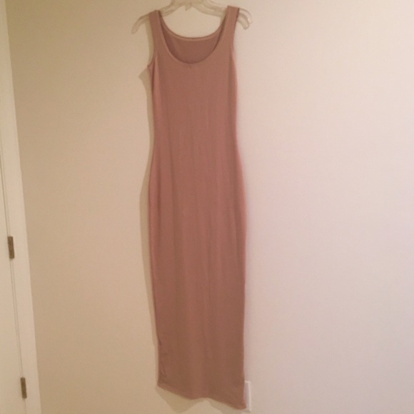 🆑 Boho Beige Fitted Maxi Dress - Picture 3 of 3