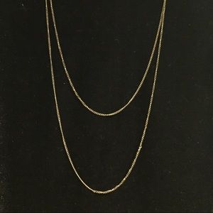 Plain long gold chain