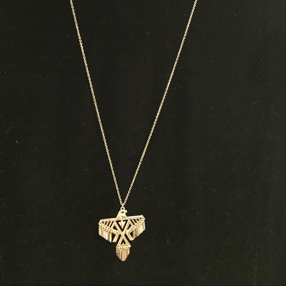 Long necklace with boho bird