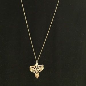 Long necklace with boho bird