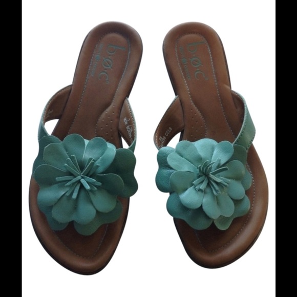 Born Shoes - Born Sandals With Aqua Flower