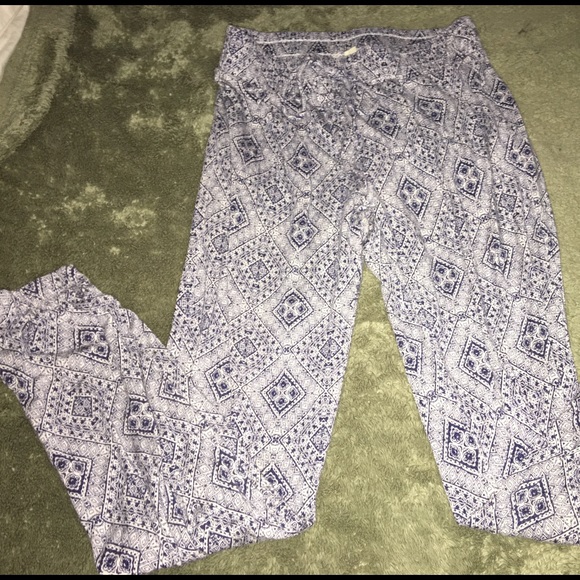 Tribal patterned cotton joggers