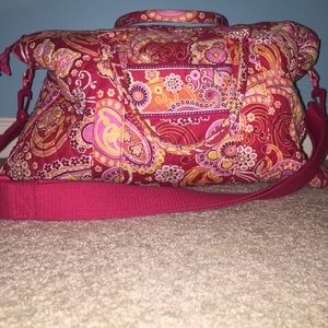 Small Vera Bradley Duffel Bag- Raspberry Fizz