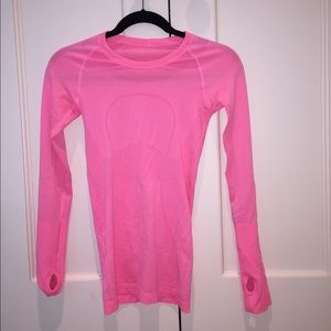 Pink Lululemon Speed Shirt