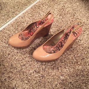 Sam Edelman Nude Wedges