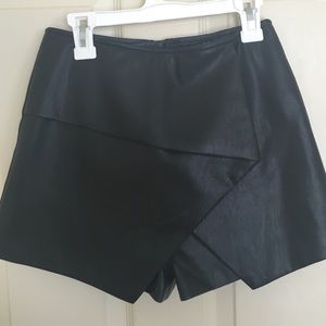 leather envelope skort
