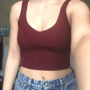 Forever 21 elastic knit tank top