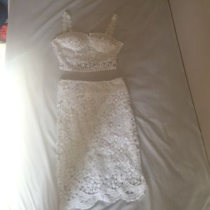 White Bustier and Lace Pencil Skirt ❌SOLD❌