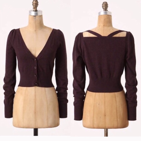 Anthropologie Sweaters - Plum cardigan