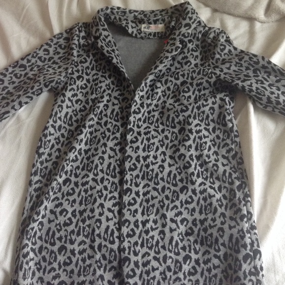 Gray Cheetah Print Blazer