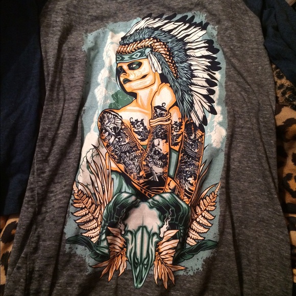 Buckle secret artist brand 3:4 sleeve shirt