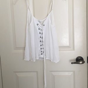 lace up tank top