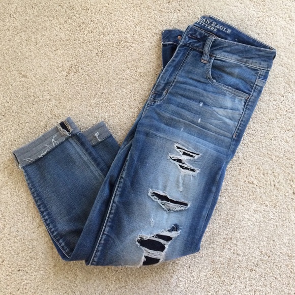 American Eagle skinny crop jeans