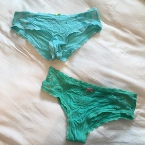Victoria Secret Panties green and blue small
