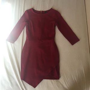 Red Wine Bodycon Dress.