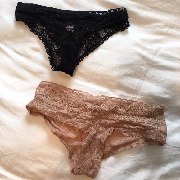 Victoria Secret panties black and nude small