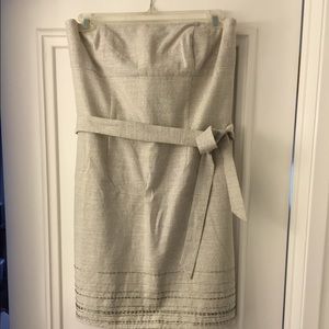 Strapless knee length with sparkles!