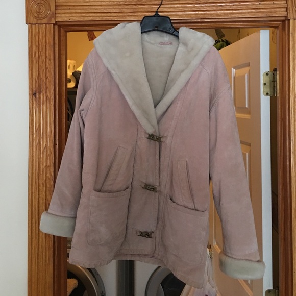 Light Pink suede coat