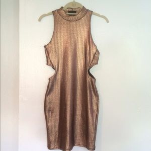 Topshop metallic dress