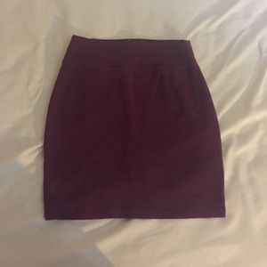 Dark purple Bodycon knit skirt.