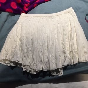 White mini skirt