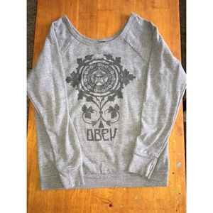 OBEY off the shoulder sweater