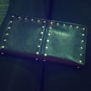 Black studded MK wallet