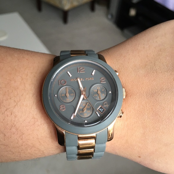 Michael Kors Two Tone Rose Gold Color Watch